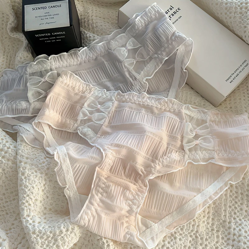 新款泡泡内裤女抗菌裆中腰甜美女生可爱透气蕾丝蕾丝内裤无痕高端
