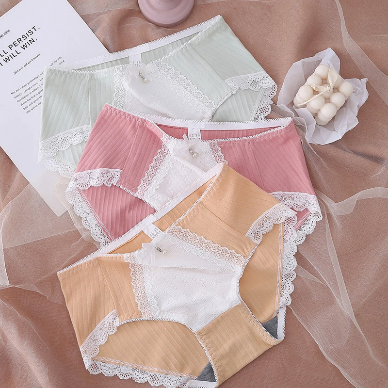 大码内裤女胖mm200斤中高腰透气加肥加大包臀加大码三角裤头日系