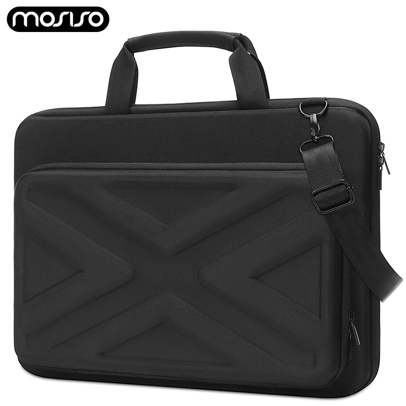 MOSISO硬壳电脑包笔记本包16手提游戏本包公文包单肩斜挎黑防震