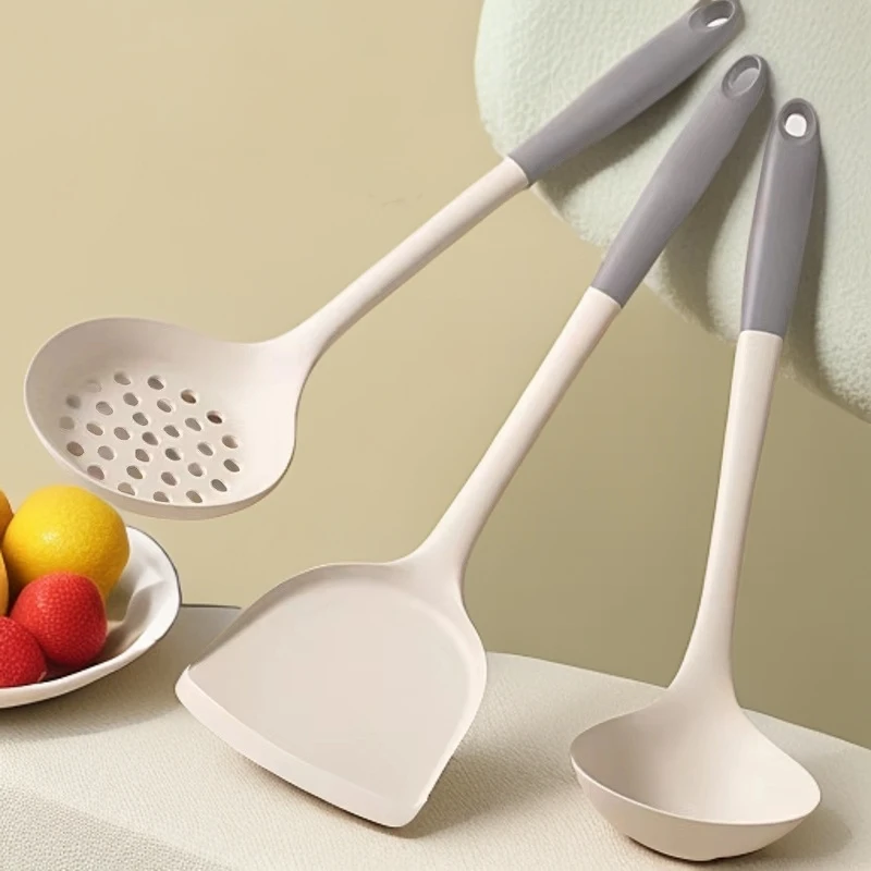 家用炒菜铲汤勺漏勺食品级硅胶铲子不粘锅专用锅铲耐高温防烫护锅