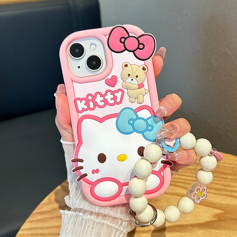 适用苹果15手机壳14新款13全包12硅胶11卡通小熊KTxsmax女7/8plus