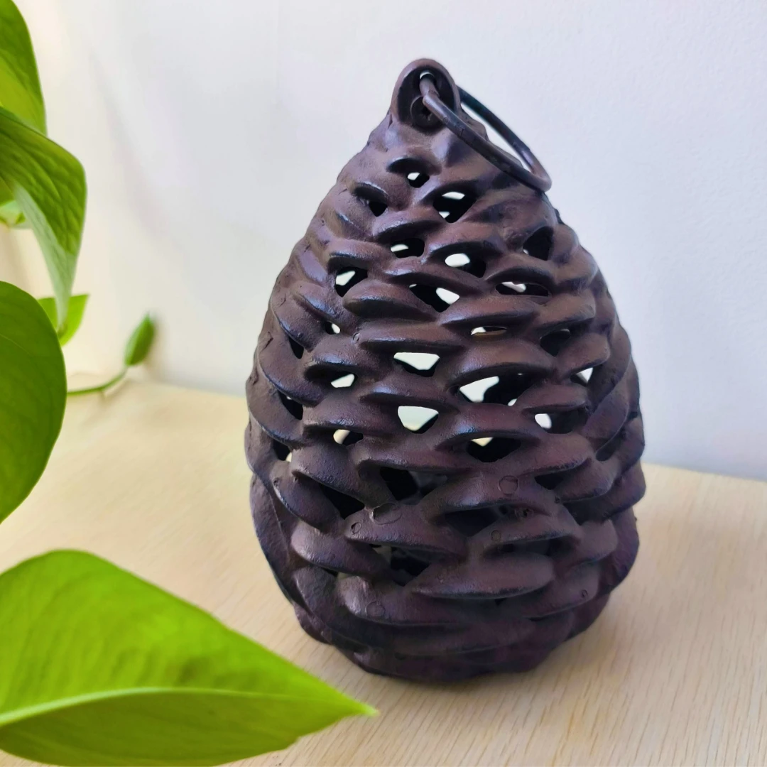 铸铁锅铁灯熏香炉庭院灯松果造型灯具铸铁香炉工艺礼品户外家居用