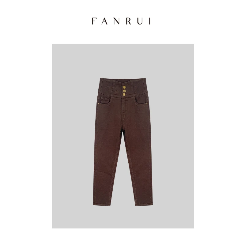 泛芮【掐腰神器】原创设计师修身垂感通勤小脚裤女B6037