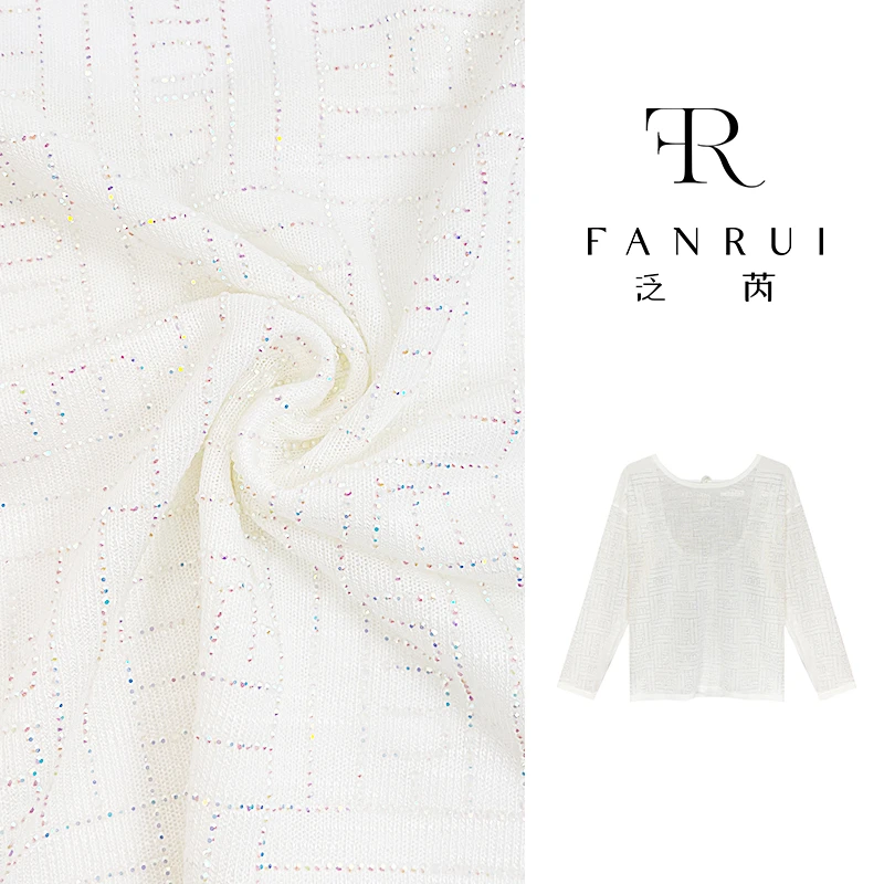 【泛芮】天丝系带设计感薄款透气冰丝针织衫女时尚百搭防晒衫B9463