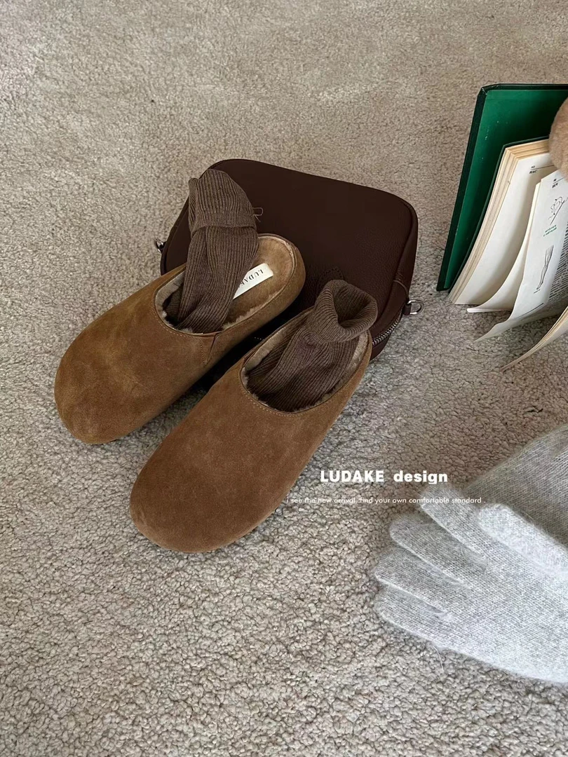 恩熙·R保暖又舒适勃肯加棉半拖鞋17288