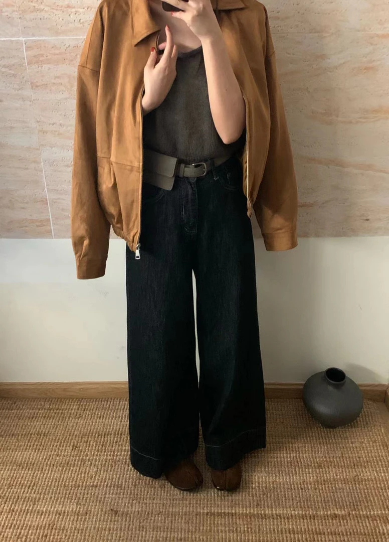 恩熙·gm阔腿牛仔裤6373