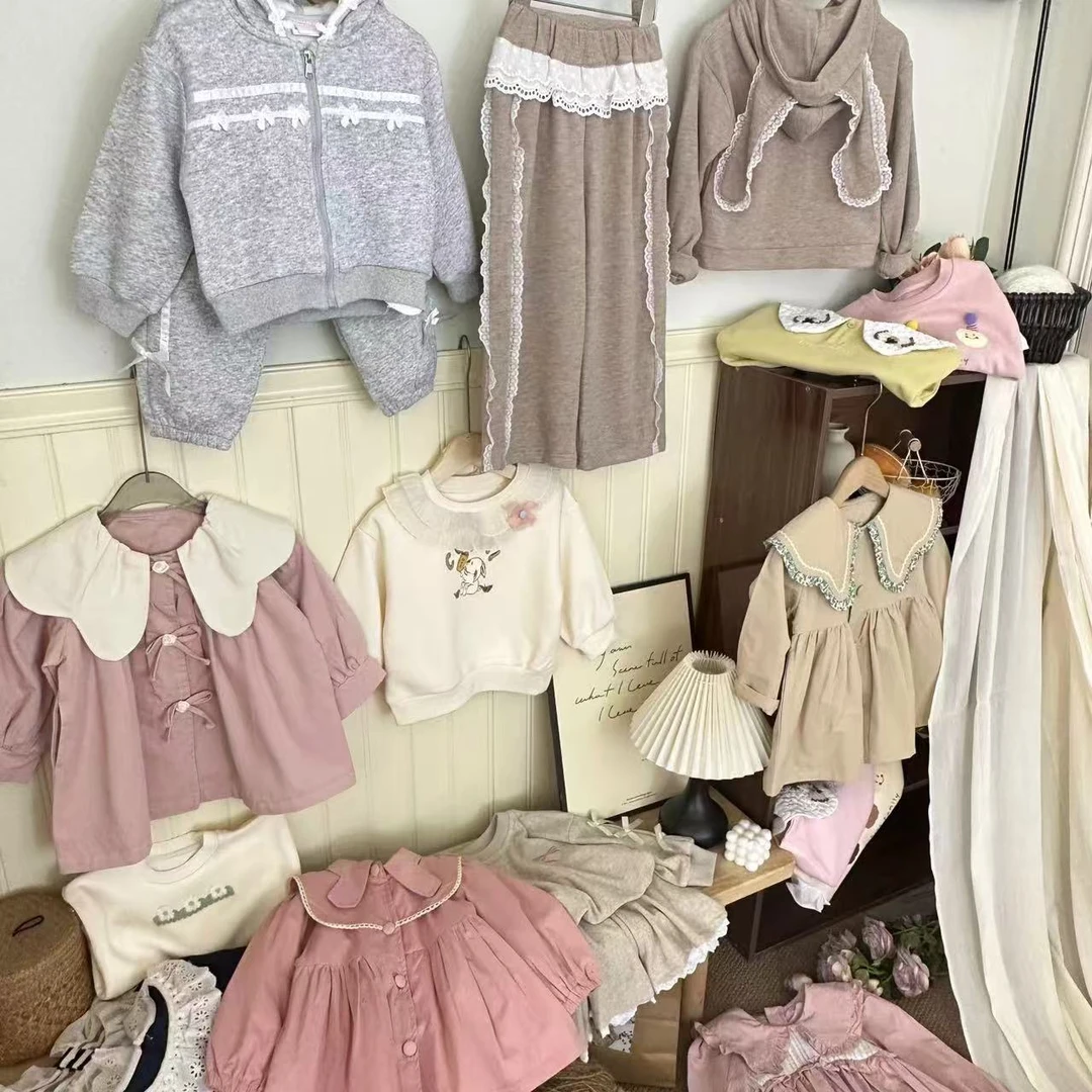 H12新款秋款休闲百搭外套卫衣卫裤裙子童装春季时尚