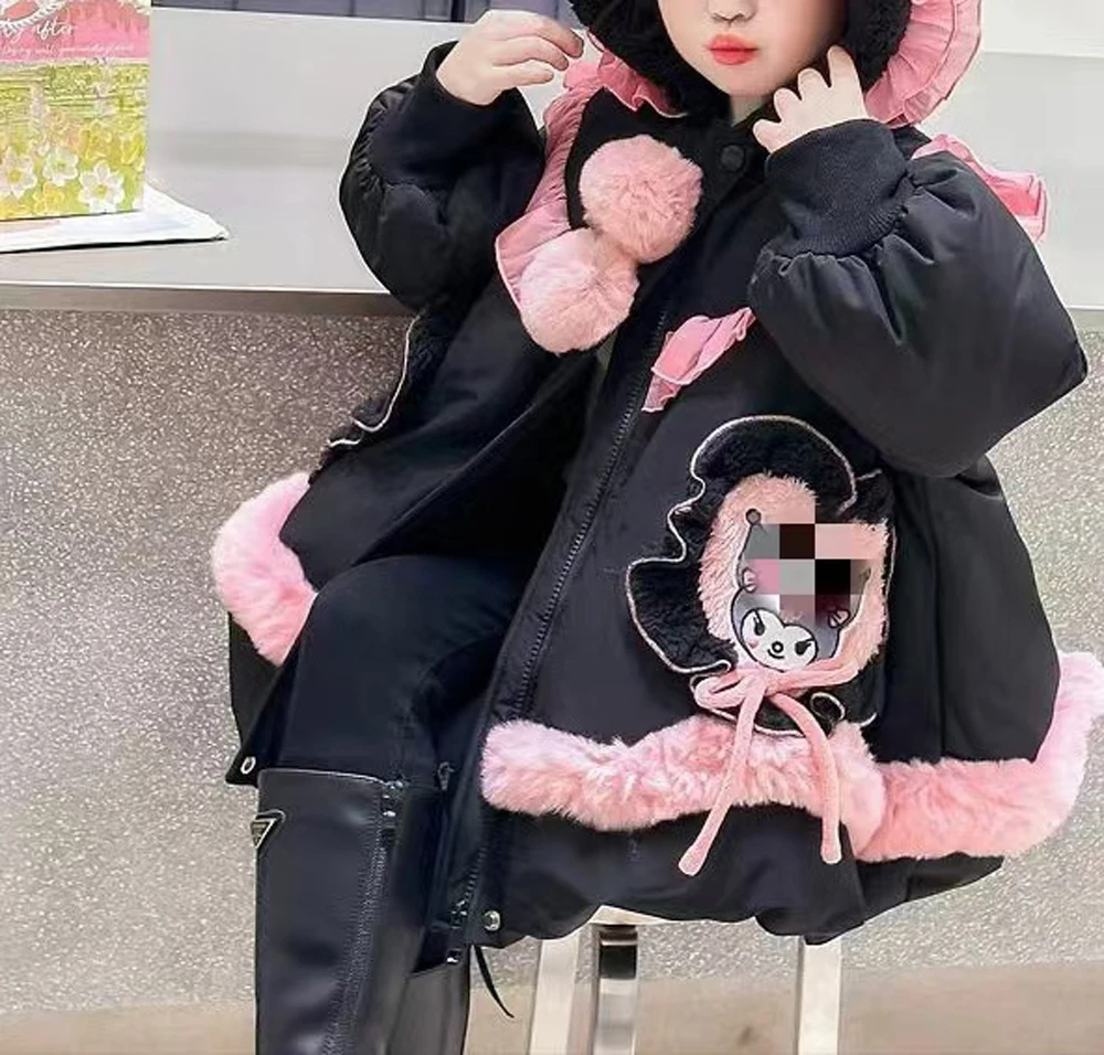 6635黑色库洛米新款秋冬款外套休闲百搭保暖童装时尚