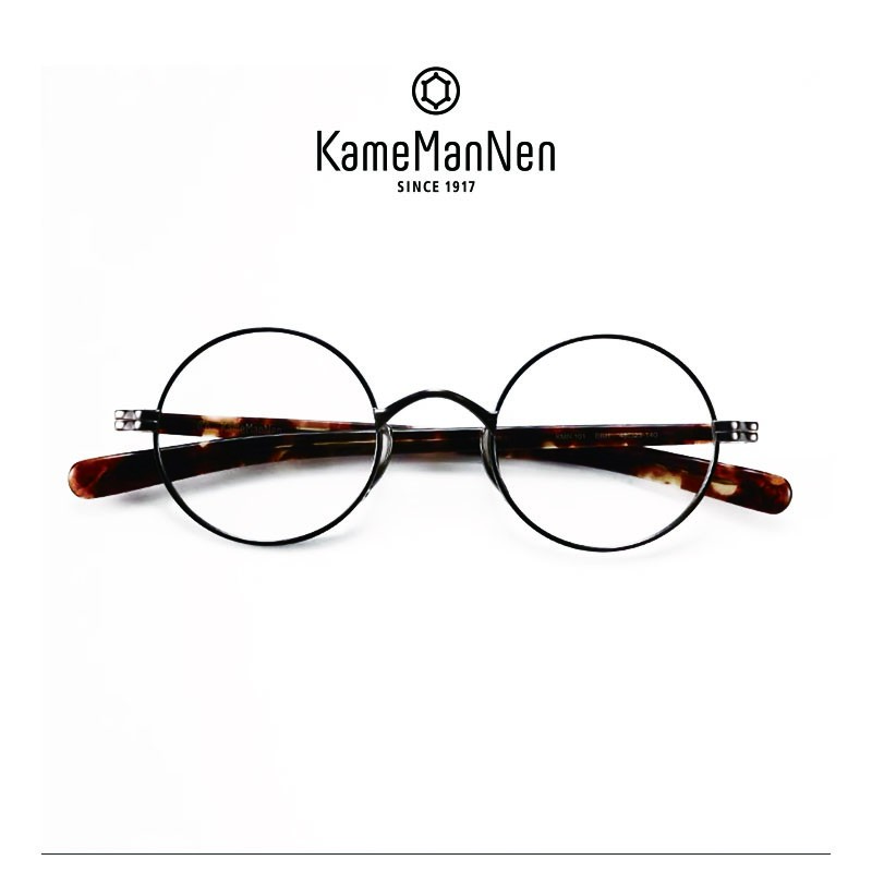 KameManNen万年龟KMN101日本原装手工圆框近视眼镜架