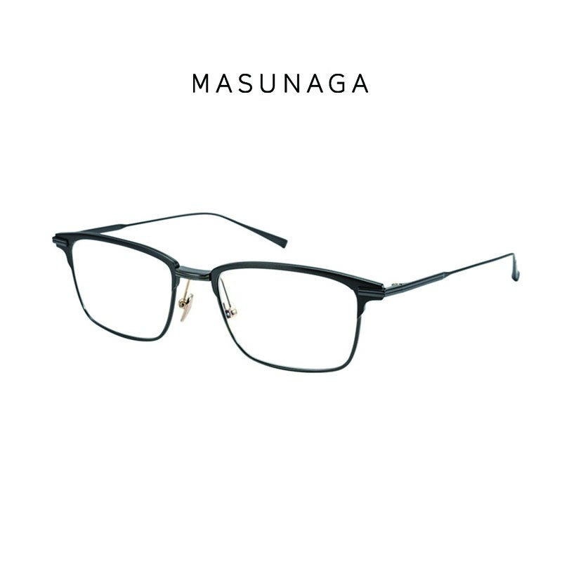 MASUNAGA增永眼镜防蓝光FLATIRON日本手工眼镜方框商务纯钛