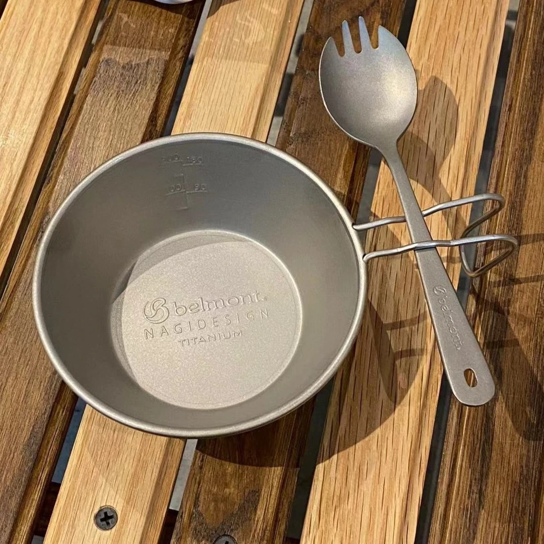 日本belmont百乐门钛制营地碗户外露营雪拉碗