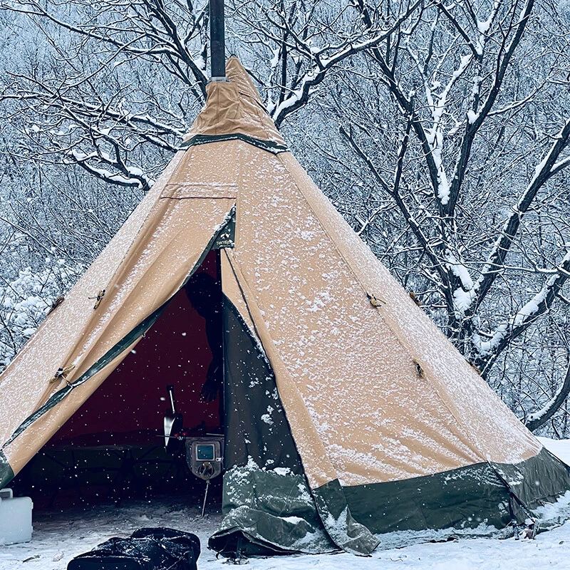 Tentipi 5人豪华露营尖顶印第安金字塔帐篷Safir