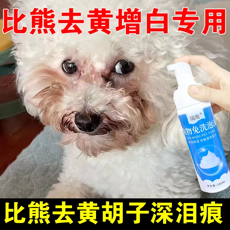 比熊去泪痕比熊脸部清洁去泪痕红胡子去黄增白宠物狗狗免水洗泡沫