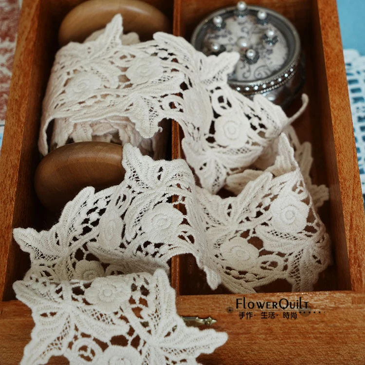 精致棉线刺绣蕾丝花边-茱丽叶  早苗同款 维多利亚拼布手工娃衣