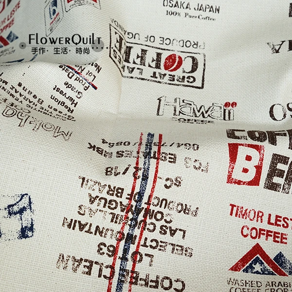 清仓！日本进口十字粗纺印花布-DE COLOMBIA