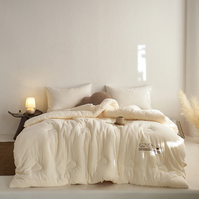 2024新款有机原棉春秋被冬被被子单人双人宿舍加厚被芯