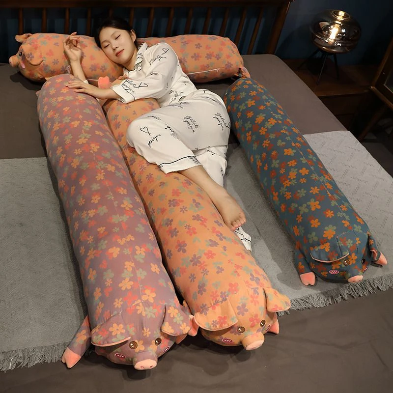 三层纱猪猪公仔抱枕女生睡觉专用夹腿可拆洗大号毛绒玩具玩偶女孩