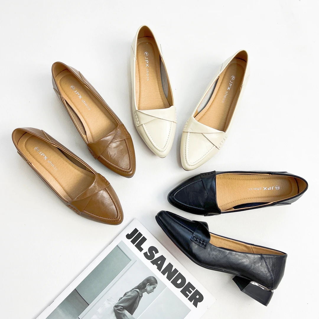 牛皮尖头浅口软皮气质女法式真皮女鞋百搭高跟鞋2024春秋新款细跟