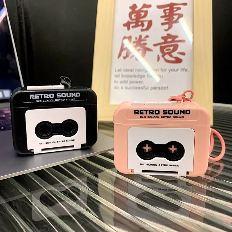 复古录音机挂件钥匙扣磁带机挂件会放音乐可放磁带迷你可录音盒子