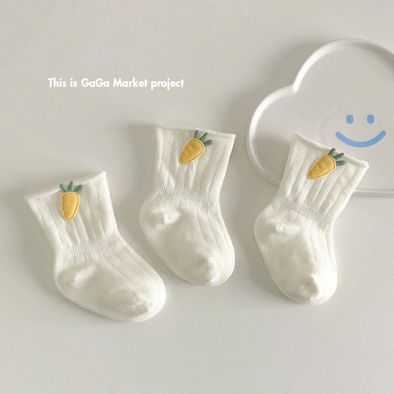 新生儿婴儿袜子0一3月无骨纯棉初生宝宝婴幼儿女不勒腿中筒不勒
