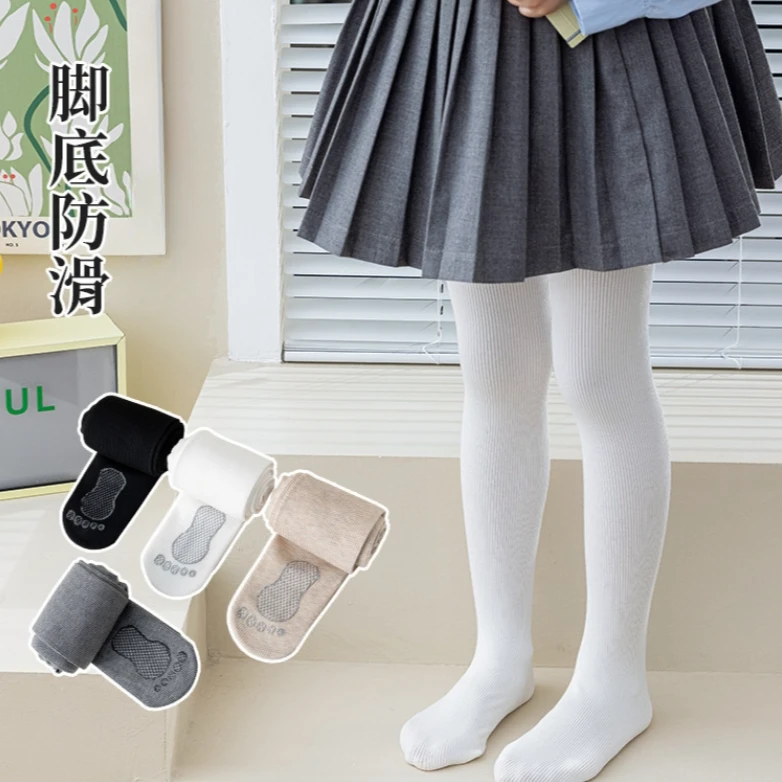 儿童连裤袜女童打底裤秋冬薄绒加厚冬季加绒舞蹈袜练功宝宝打底袜