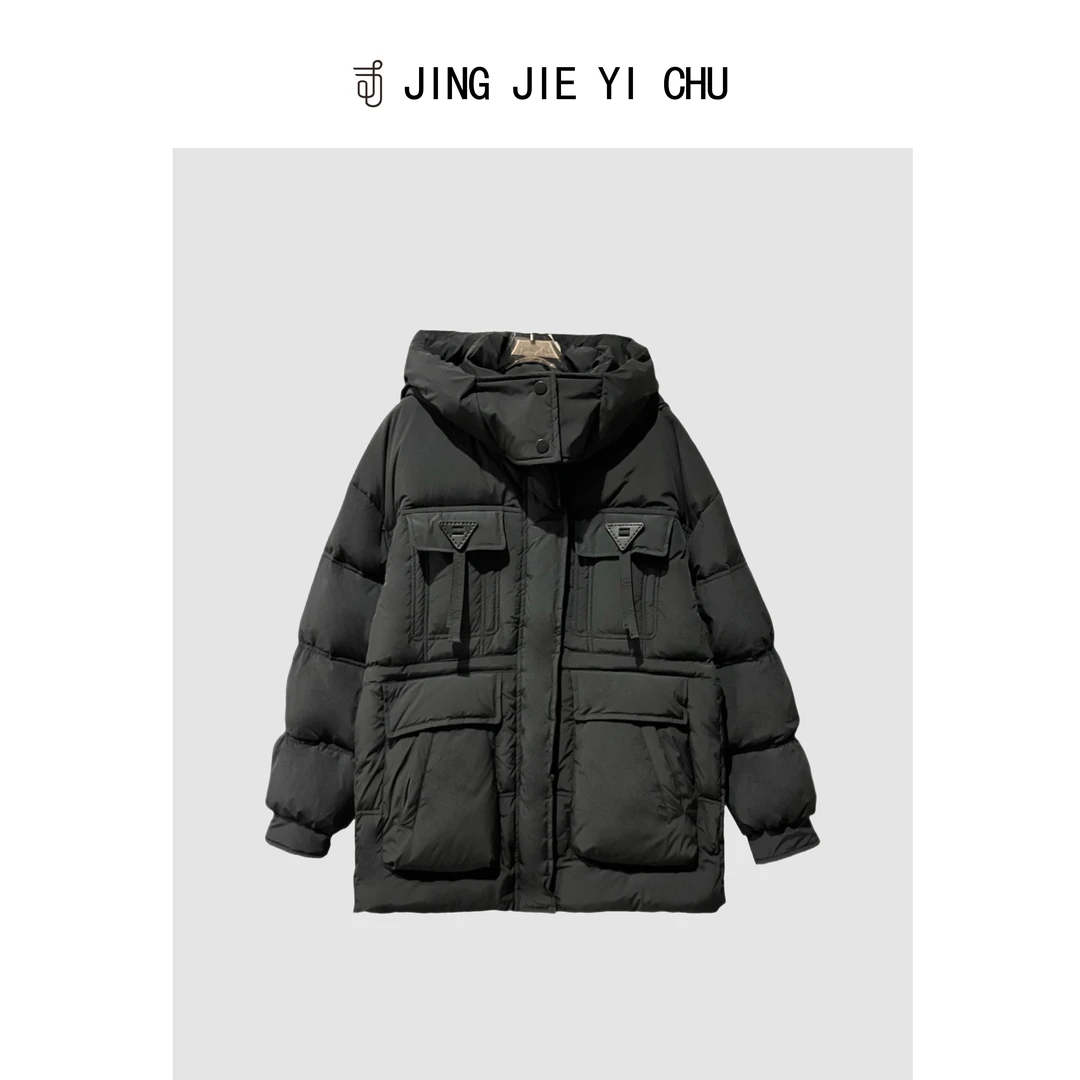 静姐【冬季恋歌】~90白鸭羽绒连帽抽绳收腰休闲显瘦羽绒服 R952