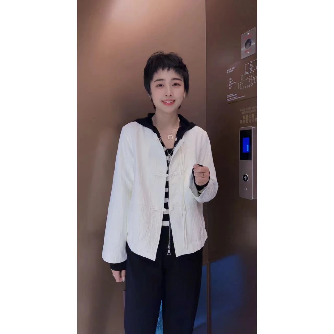 静姐【粉黛佳人】早春款~设计感棒球服国风改良款提花宽松外套8809