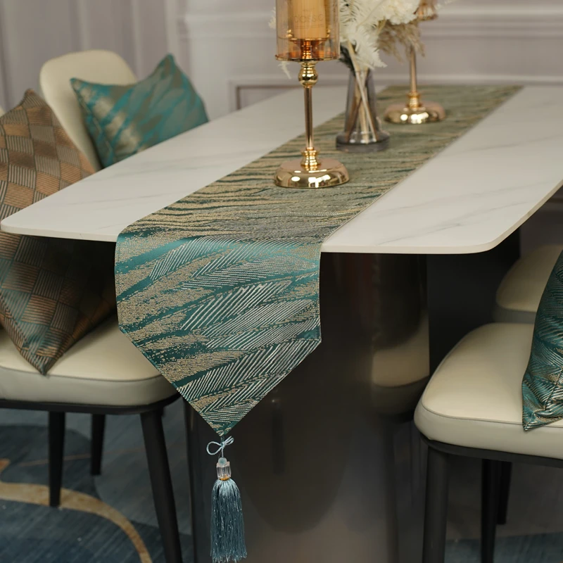 桌旗现代简约北欧餐桌装饰布长条床旗床尾巾美欧式轻奢华茶几盖布