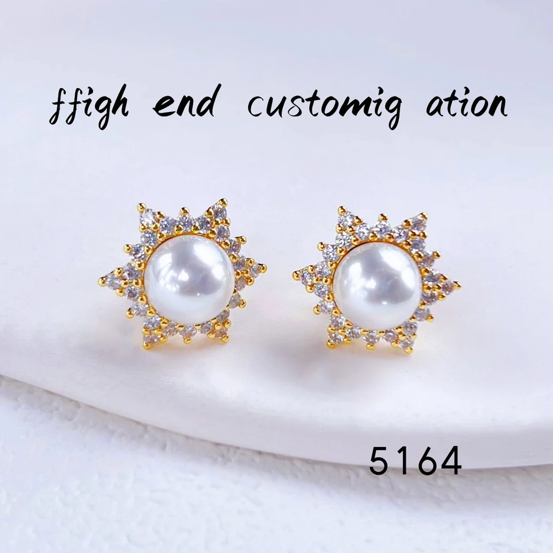 铜合金耳饰 高级感气质设计师款耳饰~5164