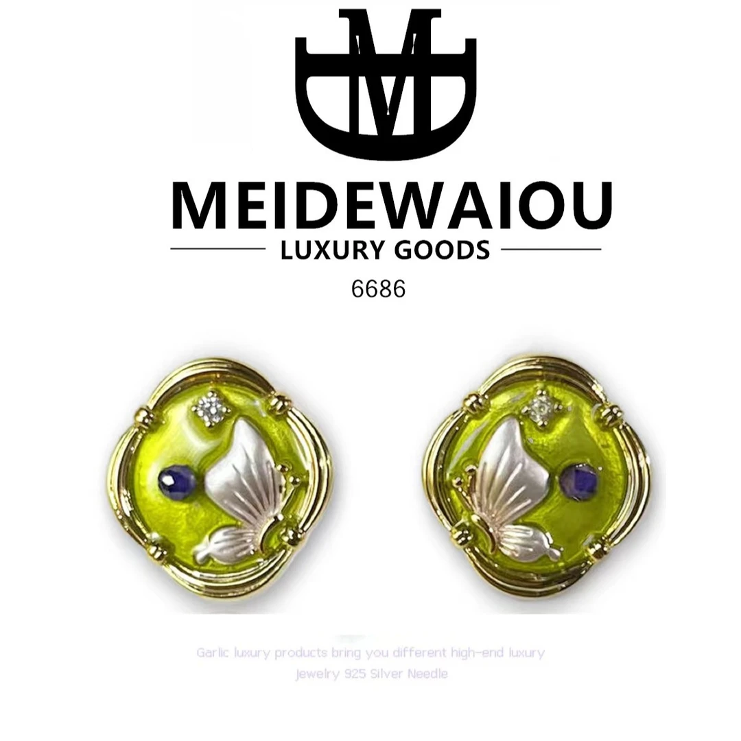 铜合金耳饰 MEIDEWAIOU  设计师款耳饰~6686