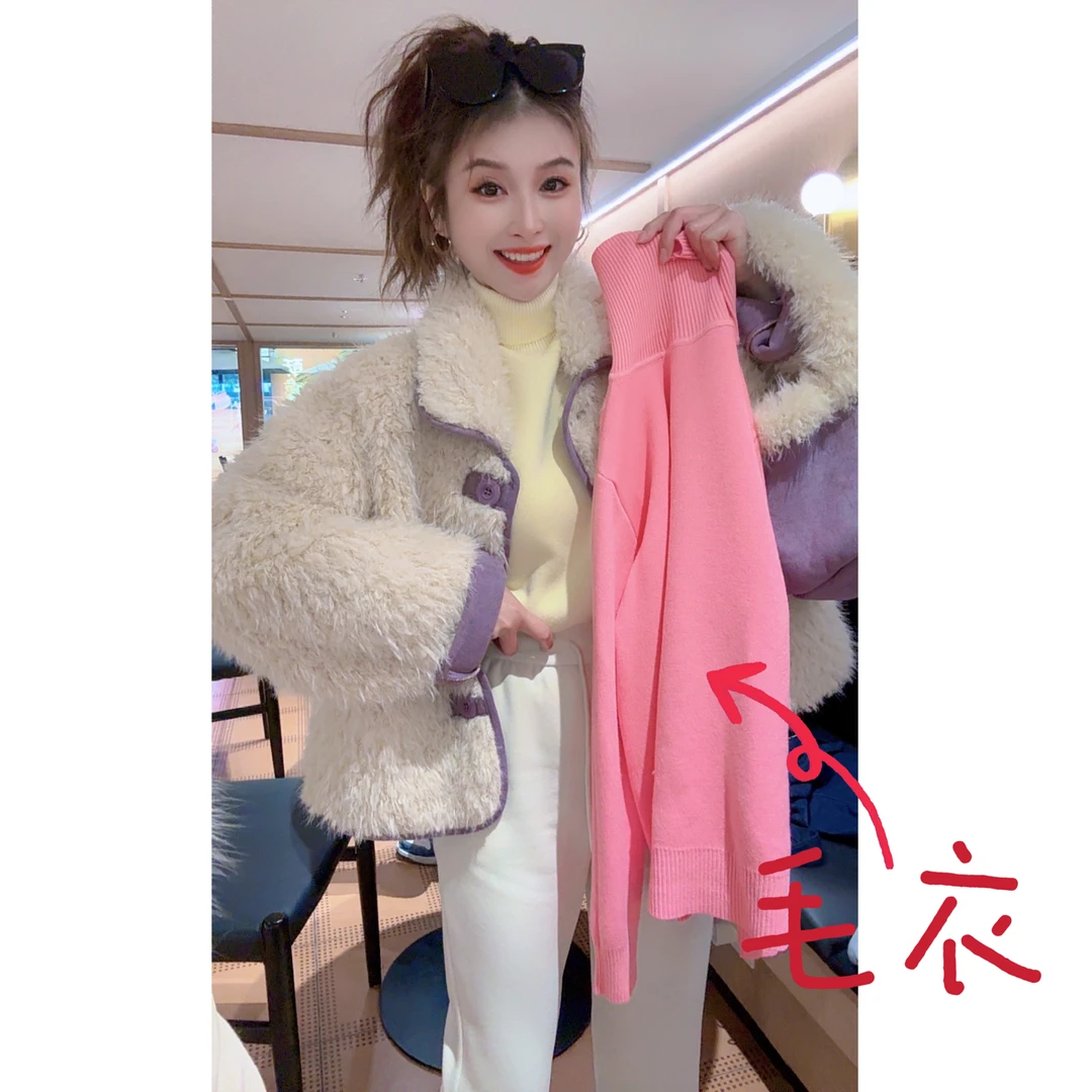 【月月专属】海岛热恋 半高领加绒显瘦毛衣XXJ-YG00964