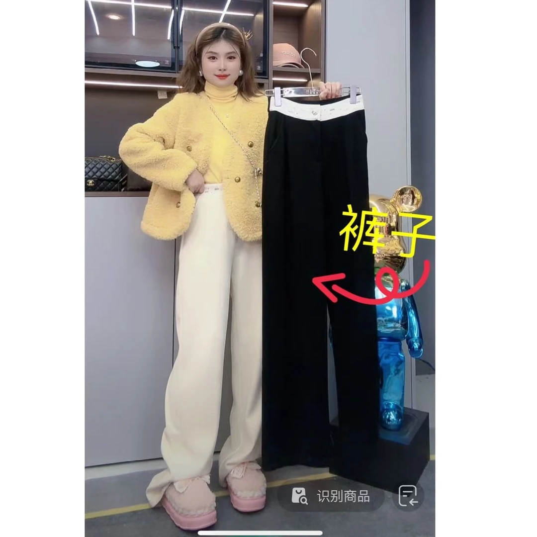 【月月专享】法式高腰显瘦垂坠感慵懒松弛时尚休闲裤 XXJ-YG00820