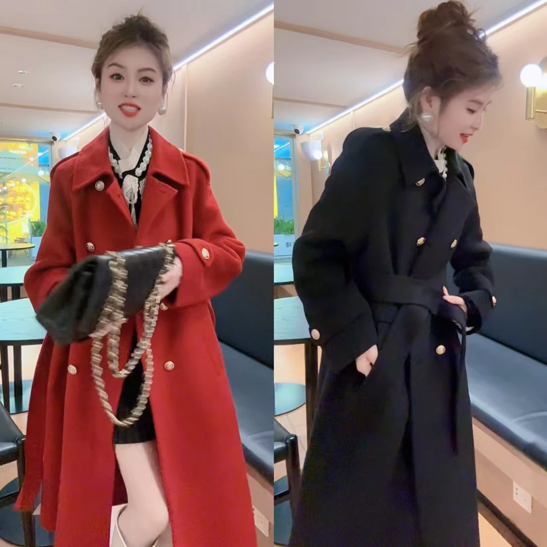 《月月专享》落花为信 高级感法式洋气百搭羊毛大衣JBP-Y00111