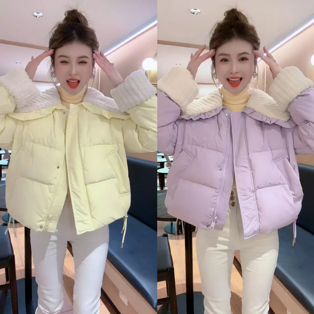 【月月专享】暖暖泡芙 法式娃娃领时尚减龄羽绒服XXJ-Y00122