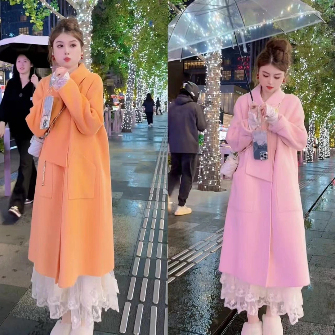 《月月专享》《伦敦街头》法式气质时髦系带百搭羊毛大衣JBP-Y0044