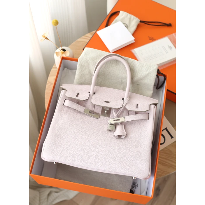 全新未使用 Hermes/爱马仕 Birkin30 B刻 TC皮 梦幻紫 银扣