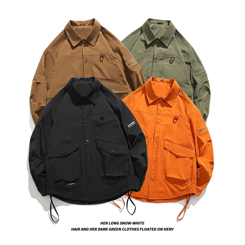 加棉加厚二棉外套夹克美式休闲复古宽松工装日系61096