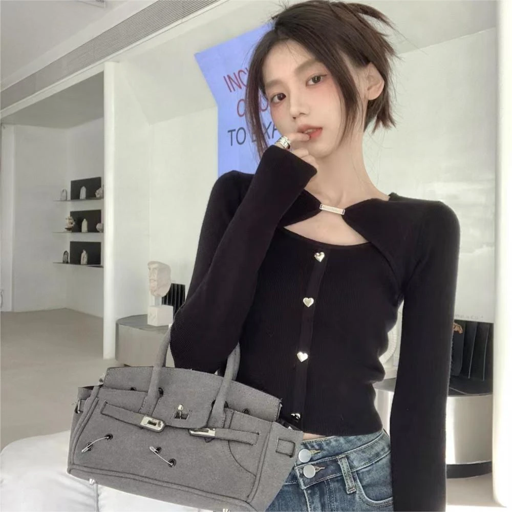 【24小时发】10106 大码秋季胖mm欲气质高级显瘦v领时尚长袖T恤