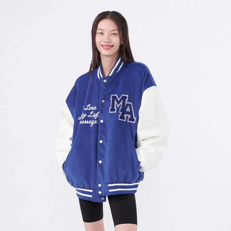 Mess Age Lab美式街头秋冬新款美式街头夹棉棒球棉服夹克外套