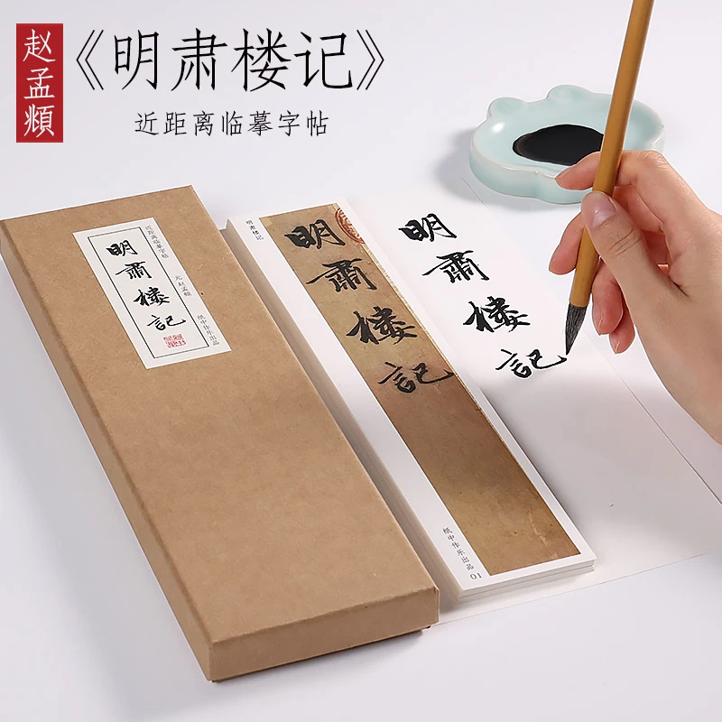 元 赵孟頫 行书赵孟俯书法毛笔临摹练字近距离对临字卡
