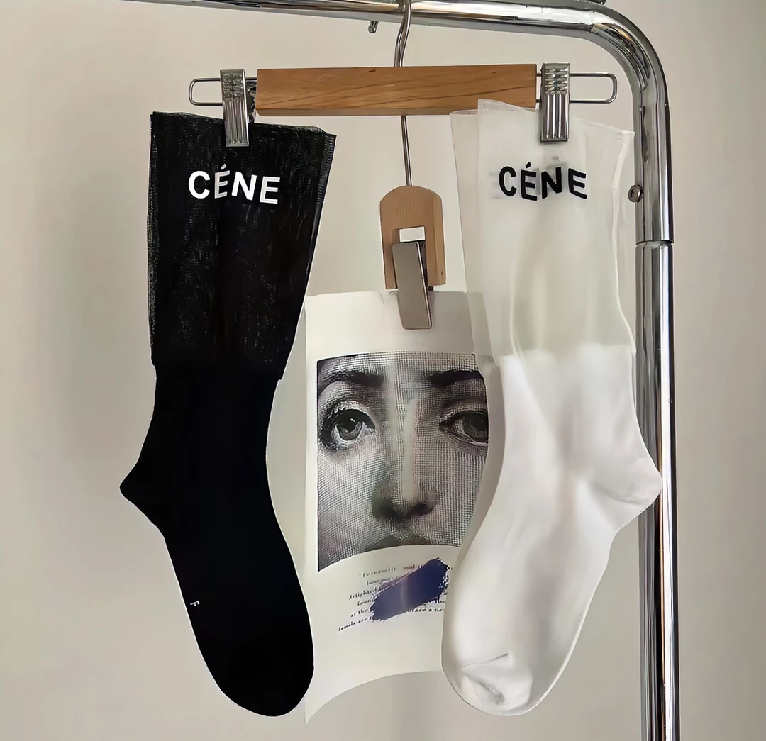 女网纱夏季新款拼接中筒无骨堆堆袜百搭潮流ins潮袜中筒袜时尚