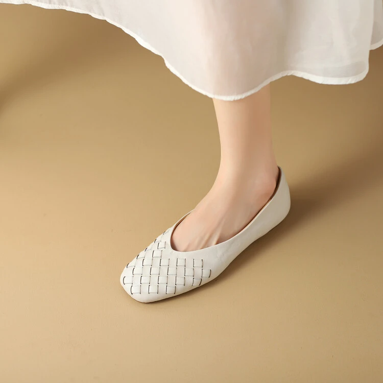 1cm 通勤休闲舒适软底浅口单鞋秋季复古优雅简约时尚爆款平底单鞋