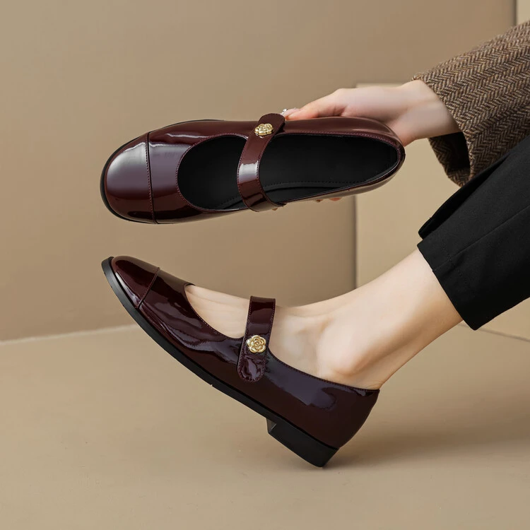 2cm 法式优雅气质百搭玛丽珍鞋秋季通勤休闲舒适软底简约时尚单鞋