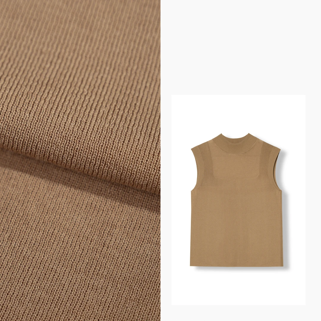 【时光锦】CY春季新款镂空无袖坎肩时尚休闲百搭无袖针织打底5849