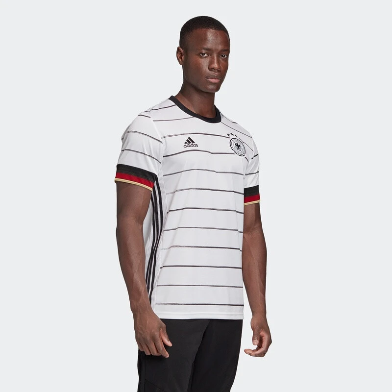 Adidas 男女同款德国国家队主场球迷版足球运动短袖球衣 EH6105