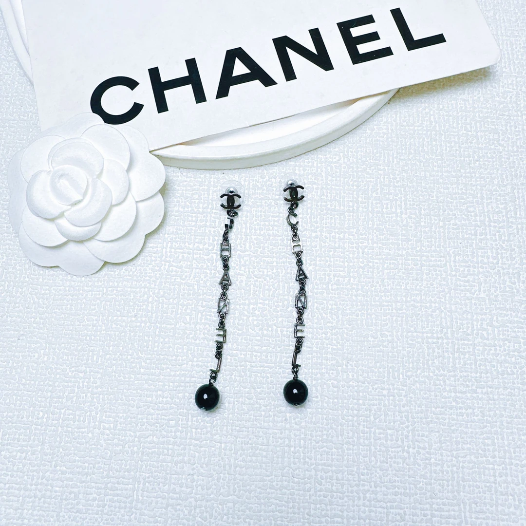 95新 Chanel/香奈儿 柚礼中古/香奈儿枪色耳钉CG411072 lz412239