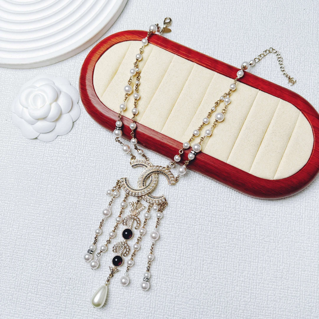 95新 Chanel/香奈儿 柚礼中古/香奈儿一箭穿心珍珠项链LZ411550