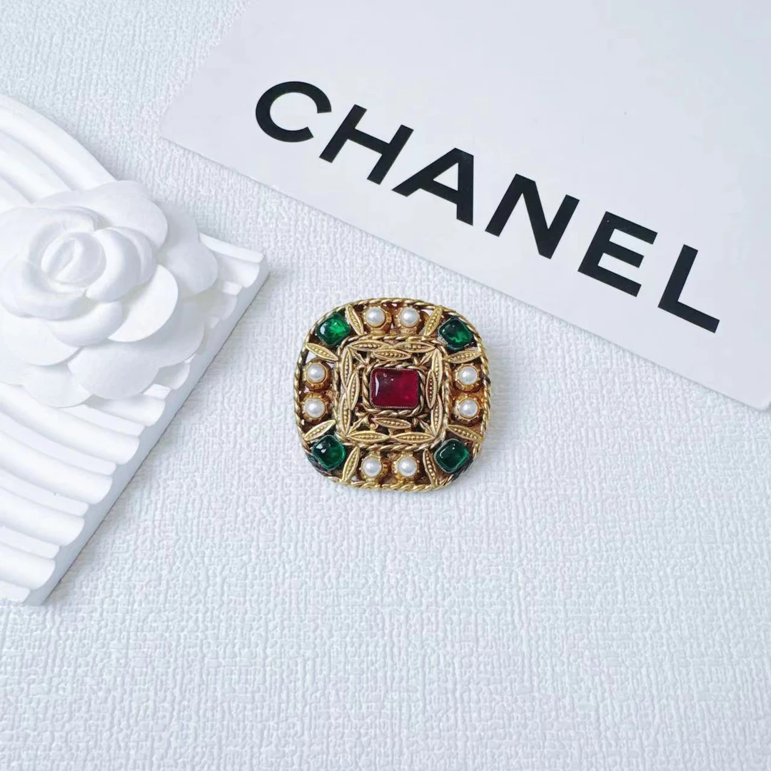 95新 Chanel/香奈儿 柚礼中古香奈儿雕花珍珠项链胸针两用款