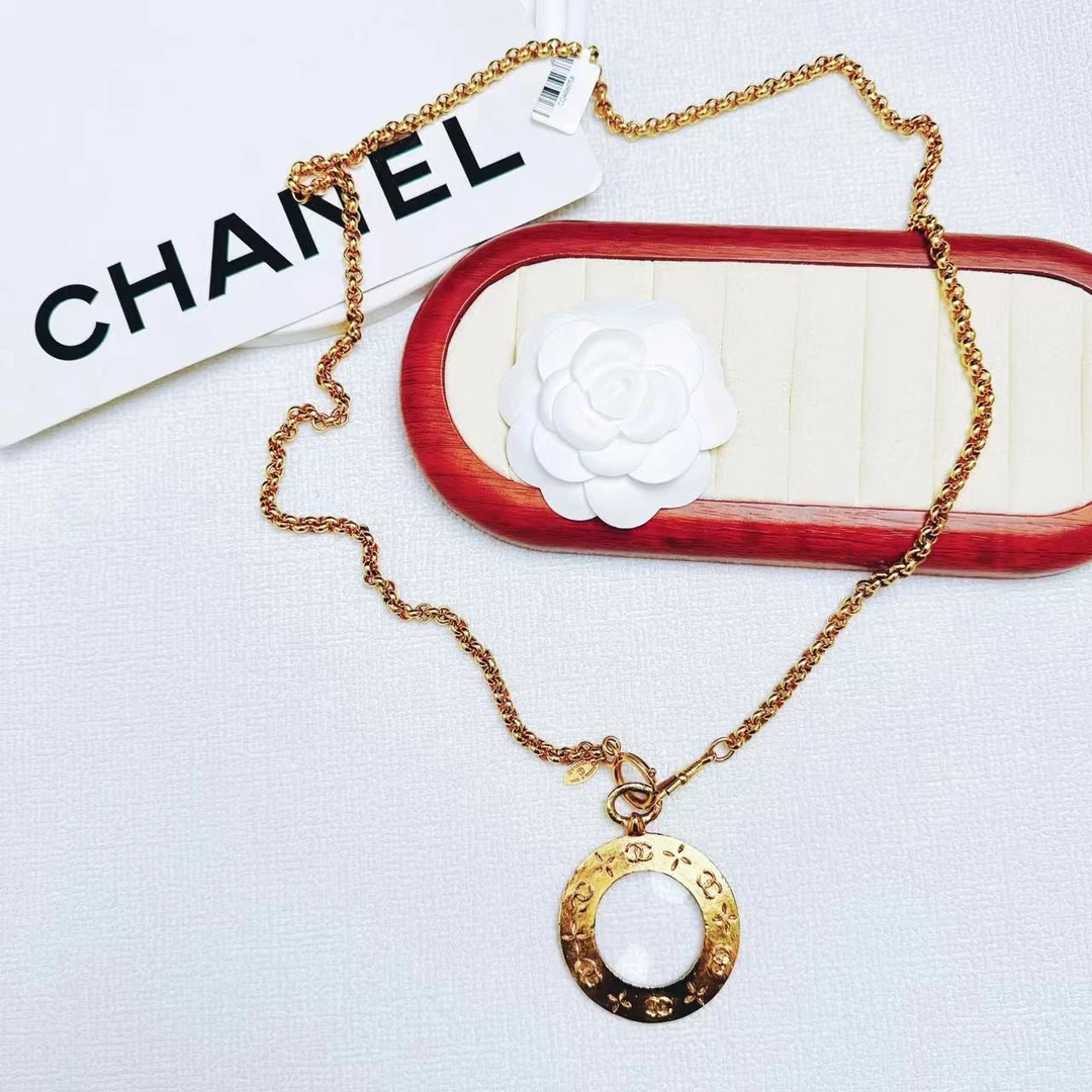 95新 Chanel/香奈儿 柚礼中古/香奈儿放大镜项链cq406058