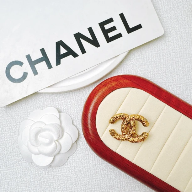95新 Chanel/香奈儿 柚礼中古/香奈儿熔岩双C胸针LZ410399